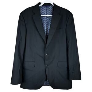 Ted Baker London NWOT Jay Trim Fit Men's 100% Wool Blazer Black Size 44L